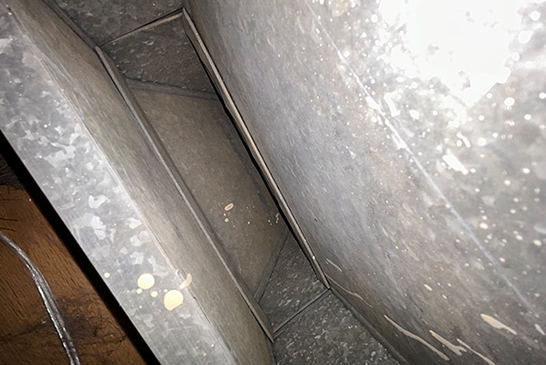Air handler and blower wheel cleaning in a Bergen County, New Jersey home by J R Air Duct Cleaning