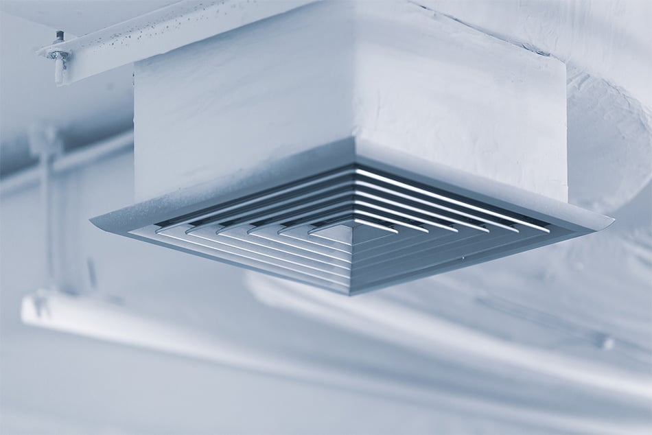Air duct cleaning equipment set up in a Bergen County, New Jersey basement by J R Air Duct Cleaning