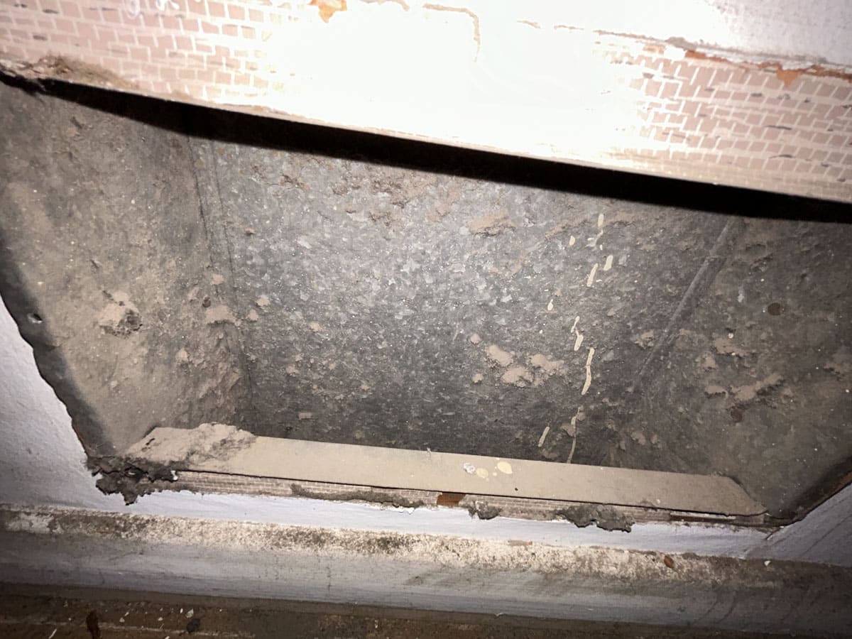 Harmful dust and debris in air duct systems